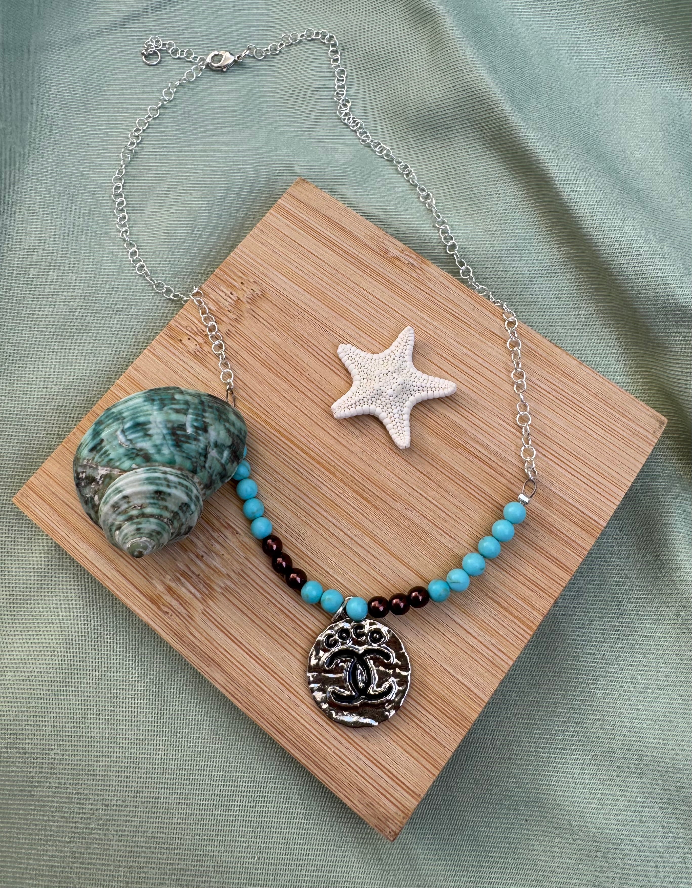 COLLIER BOUTON UPCYCLE - silver