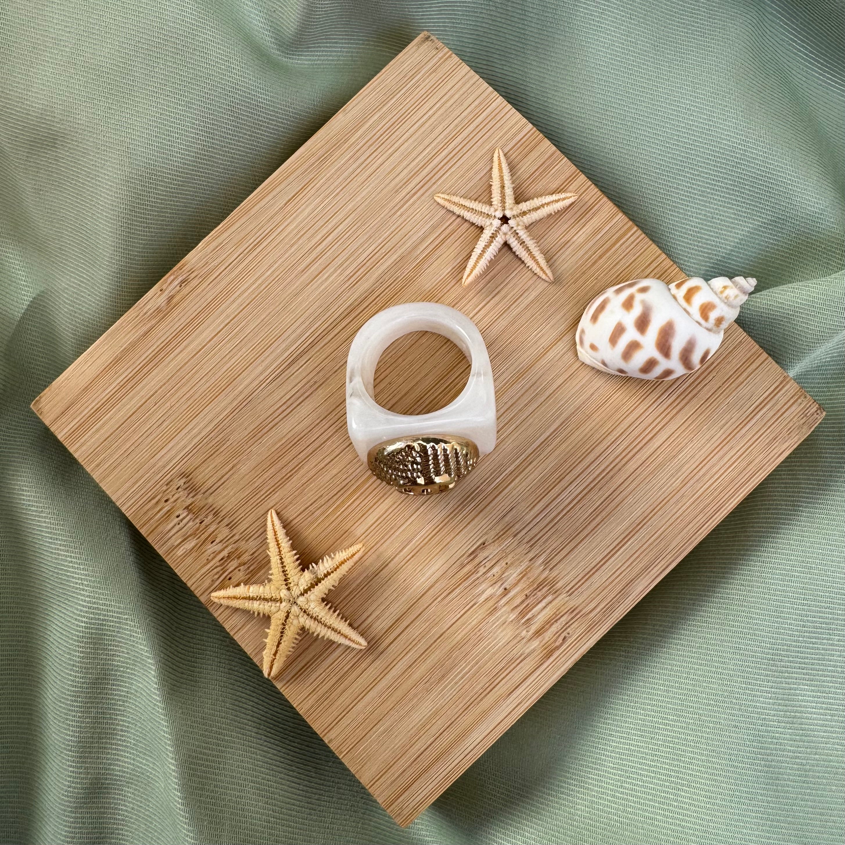 BAGUE UPCYCLEE - le nacre