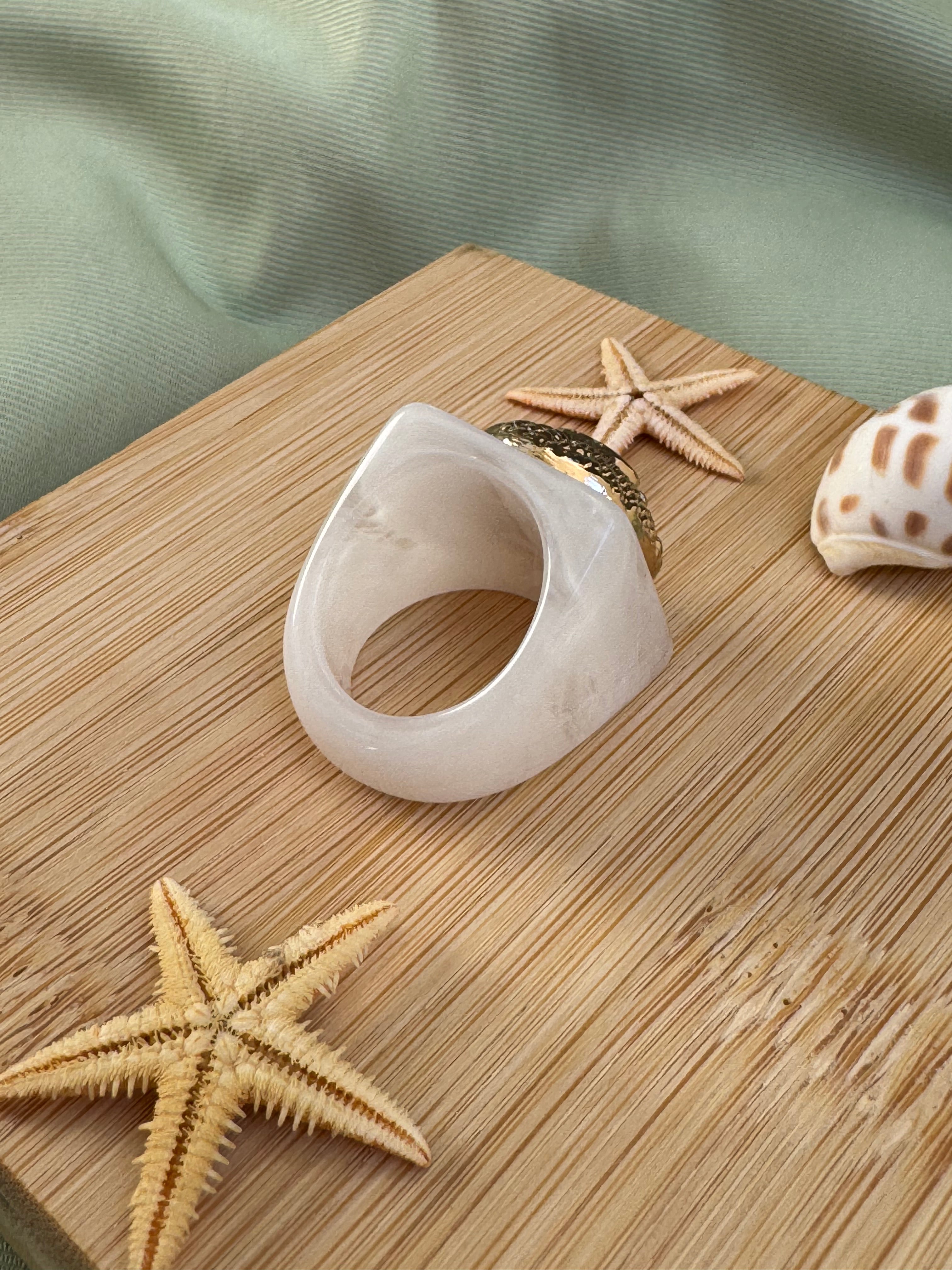 BAGUE UPCYCLEE - le nacre