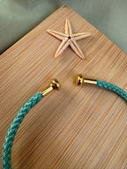 BRACELET BOUTON UPCYCLE - ciel