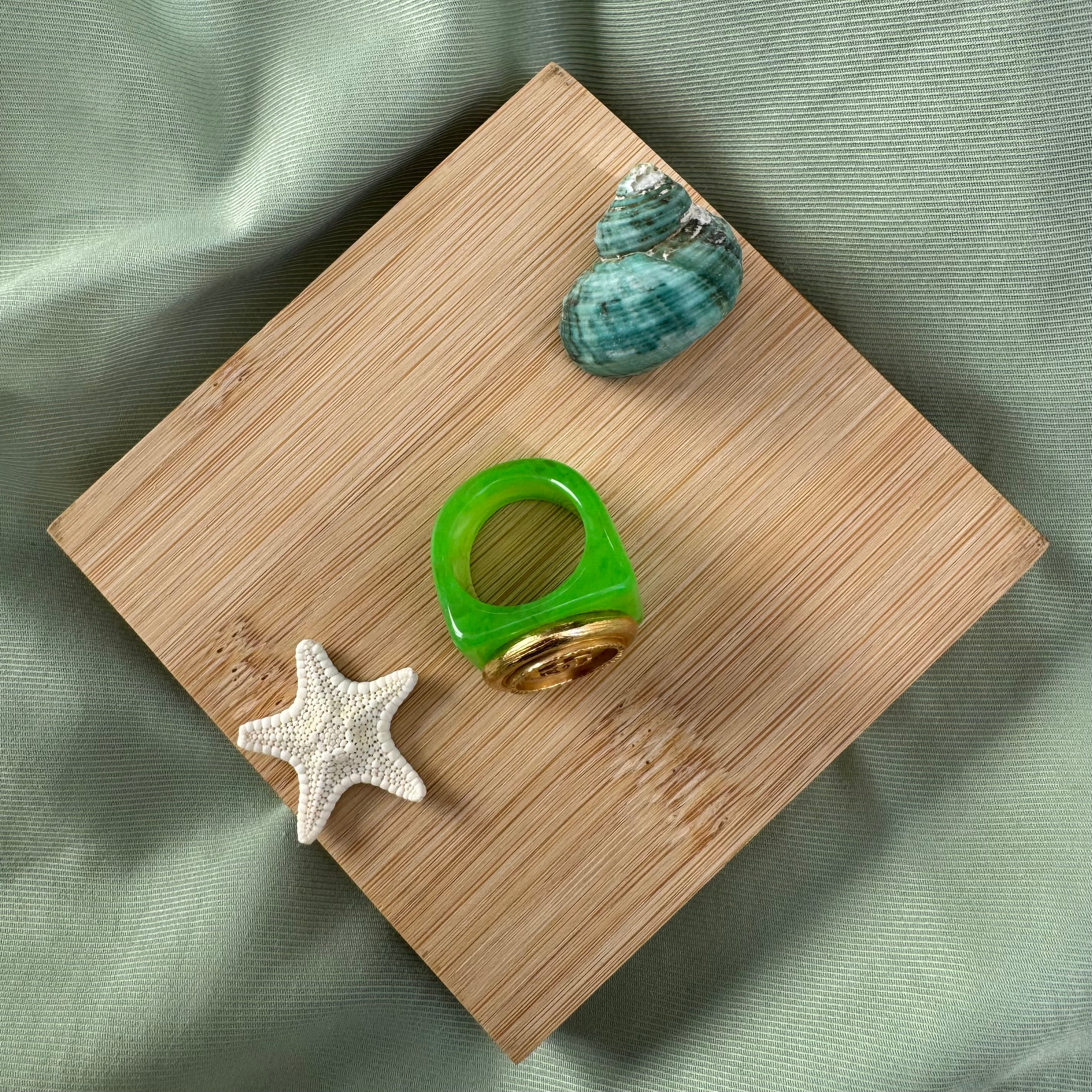 BAGUE UPCYCLEE - algue