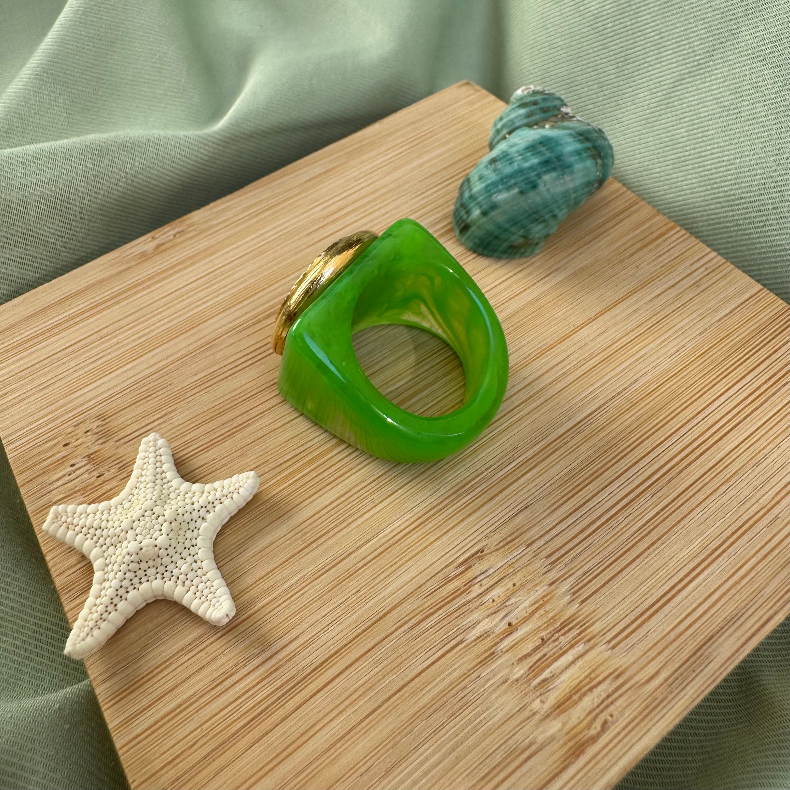 BAGUE UPCYCLEE - algue