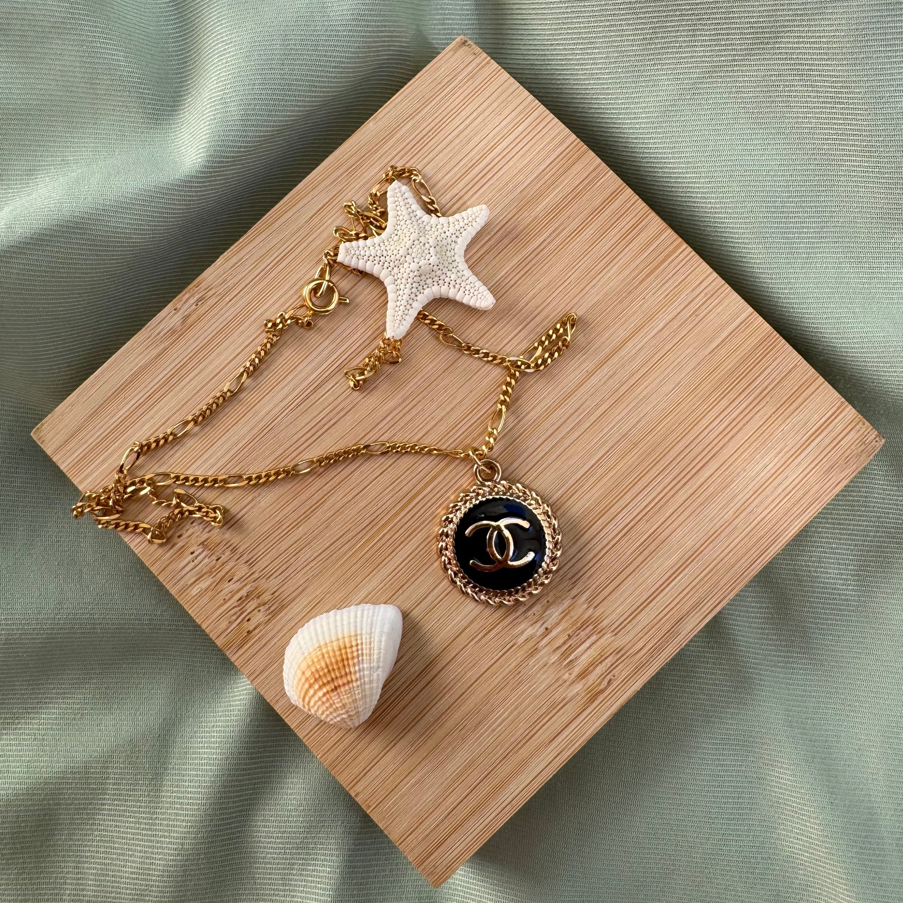 COLLIER BOUTON UPCYCLE - medusa