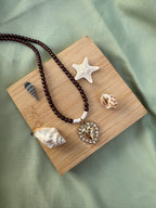 COLLIER BOUTON UPCYCLE - vintage